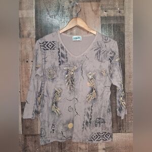 Vintage Y2k Cactus Bay USA Women's Top Size XL